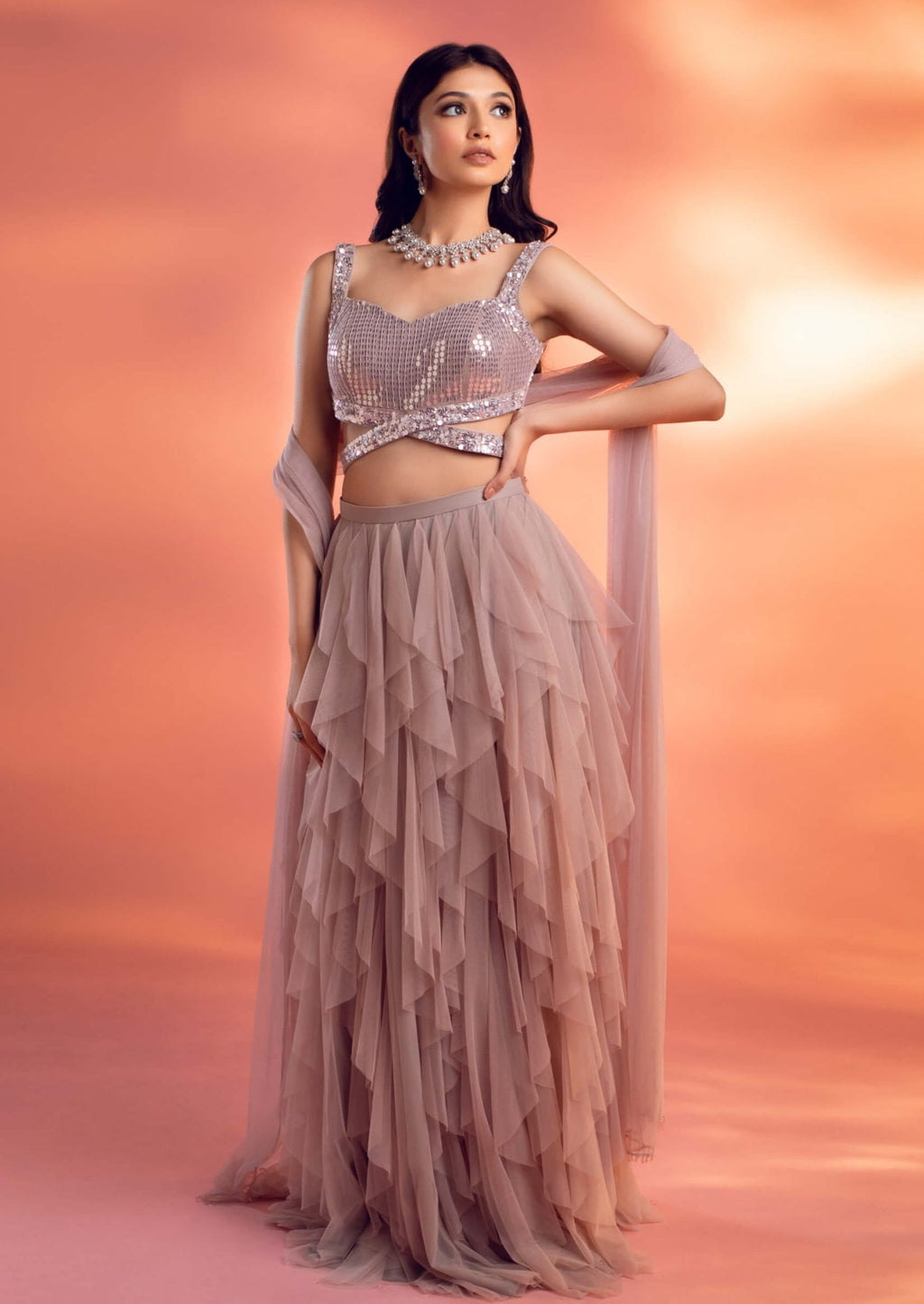 Deep Pink Lisa Lehenga Set