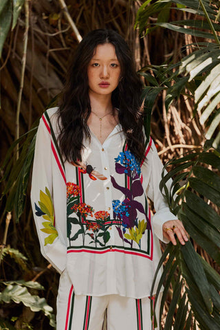 White iceland duet shirt and pant