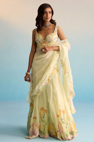 Yellow bahaar seher saree