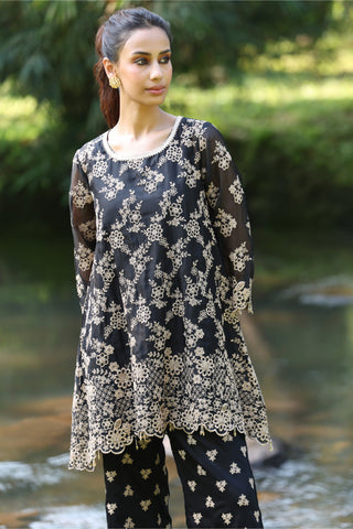 Black milan kurta set