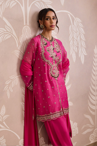 pink sharara set
