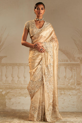 Gold ratan safarnama saree set