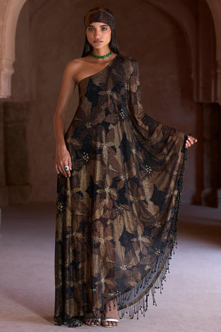 Black zeina seher kaftan dress