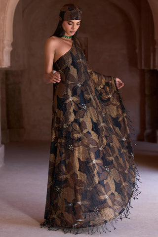 Black zeina seher kaftan dress