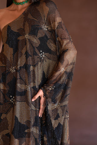 Black zeina seher kaftan dress