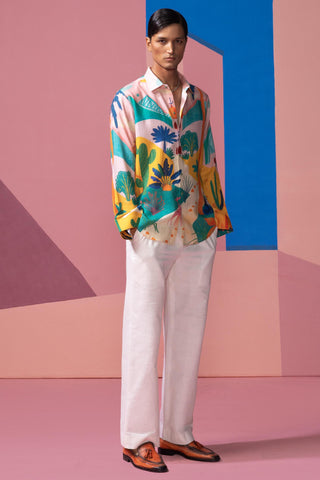 Pink bushland postcard full sleeve shirt