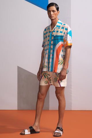 Beige dome gateway postcard polo co-ord set