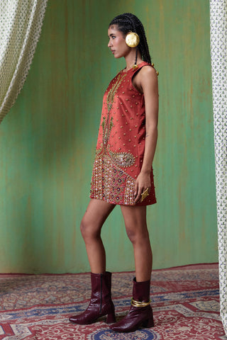 Dress Evening Wear - Red Shararat Dress by Payal & Zinal