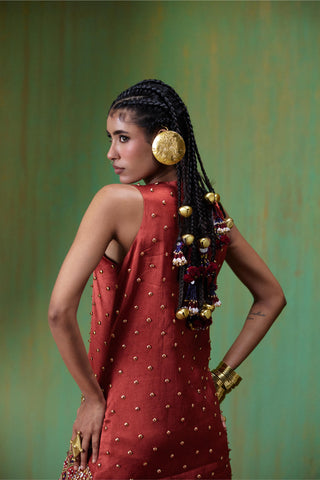 Dress Evening Wear - Red Shararat Dress by Payal & Zinal