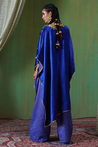 Kaftan Set Evening Wear - Blue Perzeen Kaftan Set by Payal & Zinal