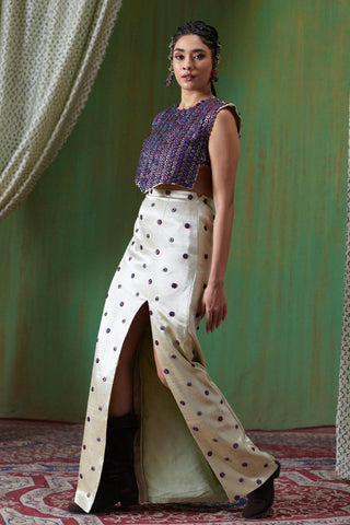 Skirt Set Glamour Wear - Ivory Inayat Skirt Set by Payal & Zinal