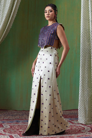 Skirt Set Glamour Wear - Ivory Inayat Skirt Set by Payal & Zinal