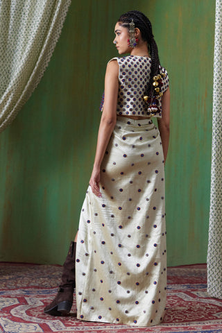 Skirt Set Glamour Wear - Ivory Inayat Skirt Set by Payal & Zinal