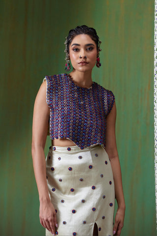 Skirt Set Glamour Wear - Ivory Inayat Skirt Set by Payal & Zinal