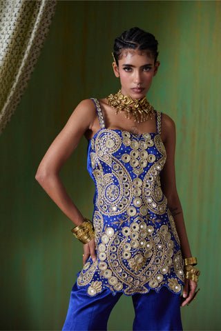 Sharara Set Royal Wear - Blue Roohani Sharara Set by Payal & Zinal