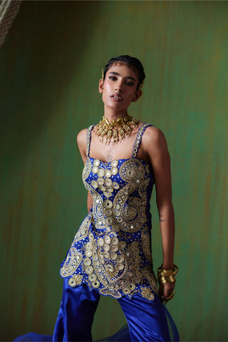 Sharara Set Royal Wear - Blue Roohani Sharara Set by Payal & Zinal
