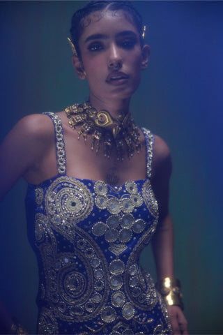 Sharara Set Royal Wear - Blue Roohani Sharara Set by Payal & Zinal