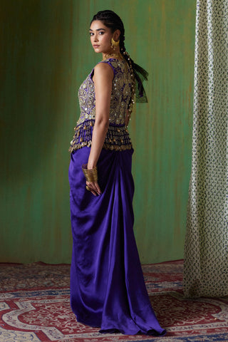 Lehenga Set Bridal Wear - Purple Nargis Lehenga Set by Payal & Zinal