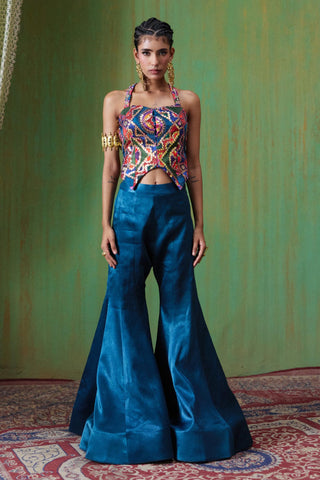 Co-ord Set Festive Wear - Blue Juhi Co-ord Set by Payal & Zinal
