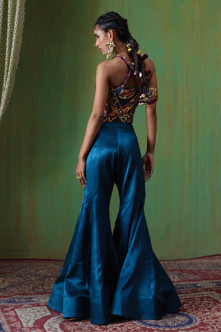 Co-ord Set Festive Wear - Blue Juhi Co-ord Set by Payal & Zinal