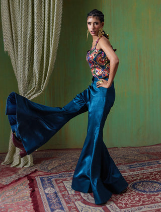 Co-ord Set Festive Wear - Blue Juhi Co-ord Set by Payal & Zinal