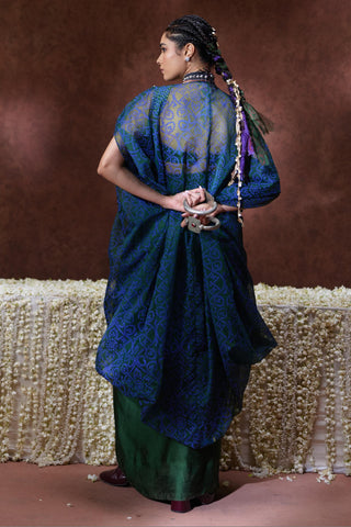 Skirt Set Festive Wear - Green Zoya Cape with Skirt Set by Payal & Zinal