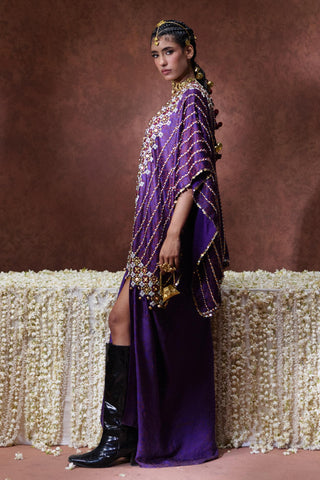 Co-ord Set Glamour Wear - Purple Nagma Co-ord Set by Payal & Zinal