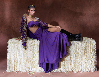 Co-ord Set Glamour Wear - Purple Nagma Co-ord Set by Payal & Zinal