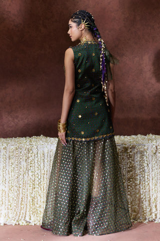 Jacket Set Heritage Wear - Green Kaashi Jacket Set by Payal & Zinal