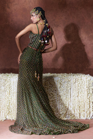 Lehenga Set Heritage Wear - Green Zeenat Lehenga Set by Payal & Zinal