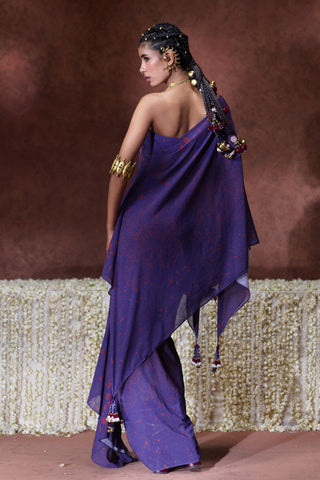 Kaftan Set Evening Wear - Purple Afreen Kaftan Set by Payal & Zinal