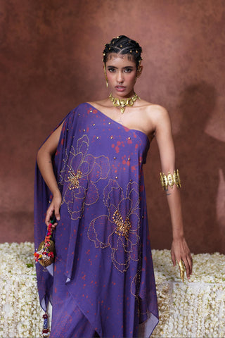 Kaftan Set Evening Wear - Purple Afreen Kaftan Set by Payal & Zinal