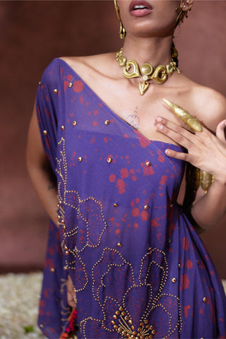 Kaftan Set Evening Wear - Purple Afreen Kaftan Set by Payal & Zinal