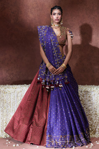 Lehenga Set Festive Wear - Multicolor Mala Lehenga Set by Payal & Zinal