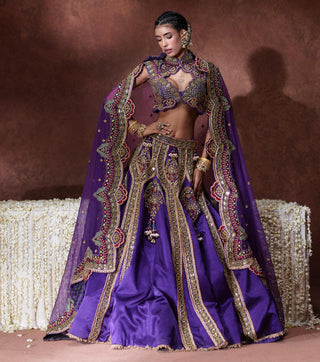 Lehenga Set Bridal Wear - Purple Padmini Lehenga Set by Payal & Zinal