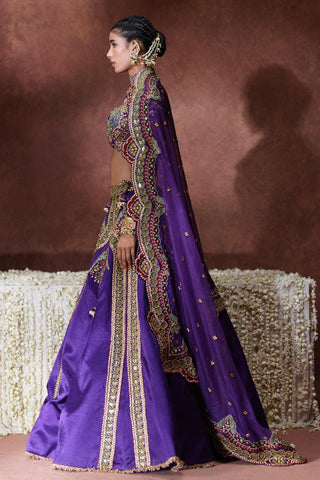 Lehenga Set Bridal Wear - Purple Padmini Lehenga Set by Payal & Zinal