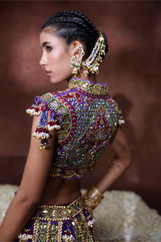 Lehenga Set Bridal Wear - Purple Padmini Lehenga Set by Payal & Zinal