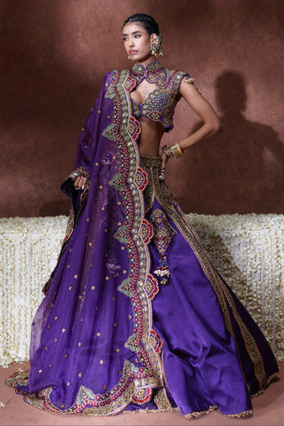 Lehenga Set Bridal Wear - Purple Padmini Lehenga Set by Payal & Zinal