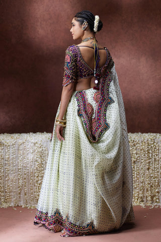 Saree Set Glamour Wear - Ivory Indrani Saree Set by Payal & Zinal