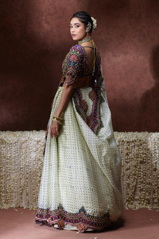 Saree Set Glamour Wear - Ivory Indrani Saree Set by Payal & Zinal