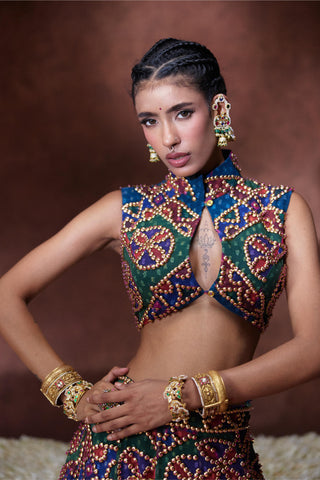 Lehenga Set Bridal Wear - Multicolor Khwaab Lehenga Set by Payal & Zinal