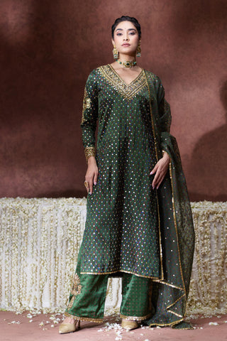 Kurta Set Festive Wear - Green Reet Kurta Set by Payal & Zinal