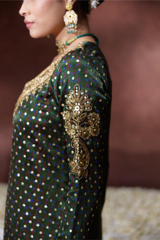 Kurta Set Festive Wear - Green Reet Kurta Set by Payal & Zinal