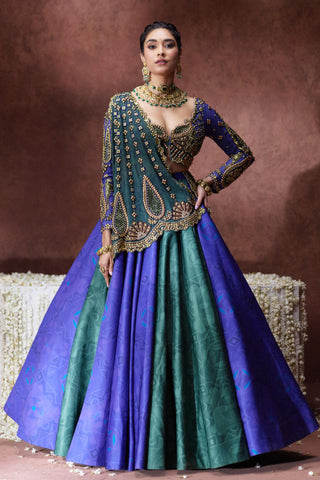 Lehenga Set Bridal Wear - Multicolor Leela Lehenga Set by Payal & Zinal