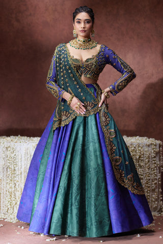 Lehenga Set Bridal Wear - Multicolor Leela Lehenga Set by Payal & Zinal