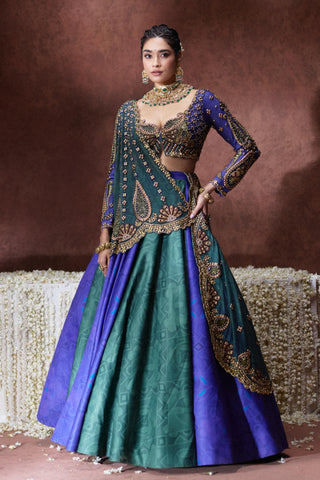 Lehenga Set Bridal Wear - Multicolor Leela Lehenga Set by Payal & Zinal
