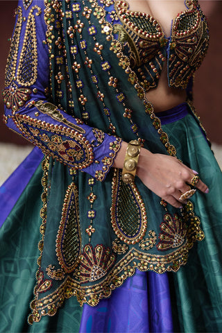 Lehenga Set Bridal Wear - Multicolor Leela Lehenga Set by Payal & Zinal