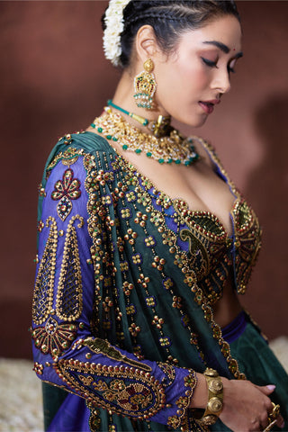 Lehenga Set Bridal Wear - Multicolor Leela Lehenga Set by Payal & Zinal