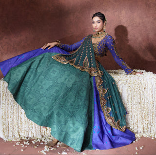 Lehenga Set Bridal Wear - Multicolor Leela Lehenga Set by Payal & Zinal