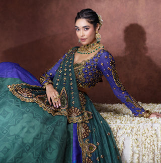 Lehenga Set Bridal Wear - Multicolor Leela Lehenga Set by Payal & Zinal